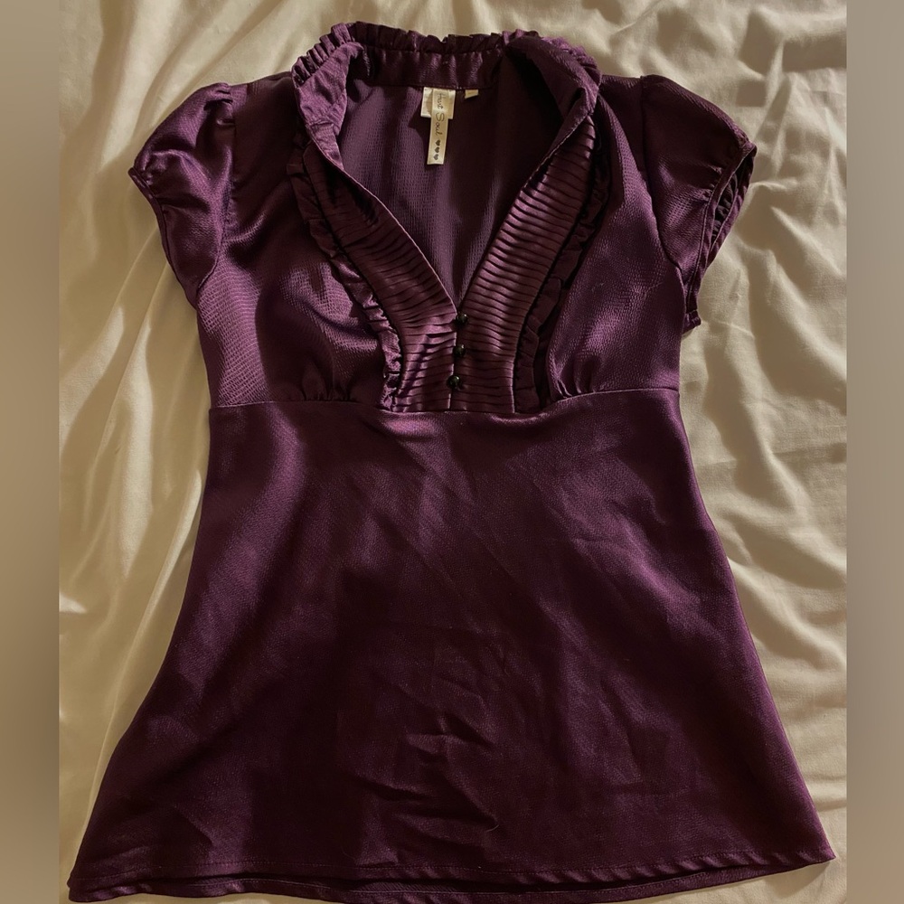 dark purple blouse